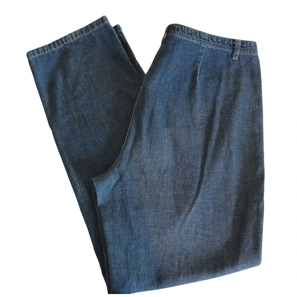 Liz Claiborne Vintage Jeans Womens 14 Blue Denim High Rise Straight Leg‎ Y2K